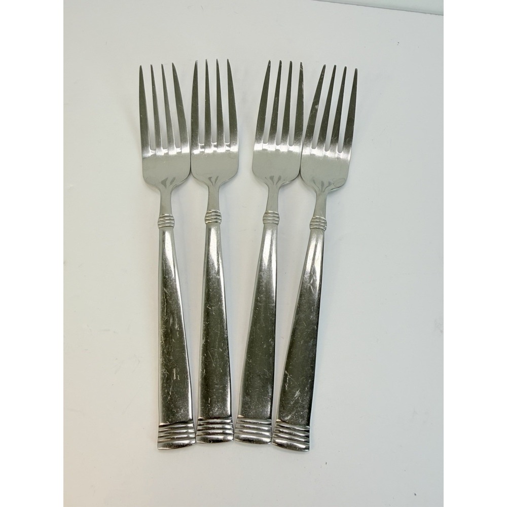 Dinner Forks Wallace Napoli Stainless Flatware Glossy Lot Of 4 Replacements